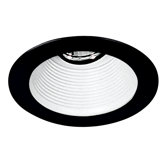4" Baffle with Black Trim Ring in White