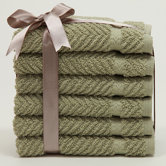 Herringbone 6 Piece Washcloth Set