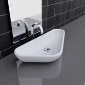 Groove Vessel Sink in White
