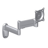 Height Adjustable Dual Arm Wall Monitor Mount for 10 - 30" Screens