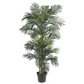 78" Silk Golden Cane Palm Tree in Green