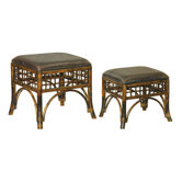 Two Piece Stitch Point Ottoman Set