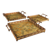 Malta 3 Piece Square Serving Tray Set
