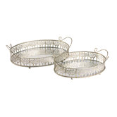 Two Piece Lasko Mirror Tray Set