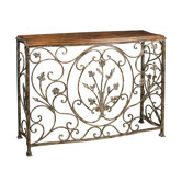 Floral Scroll Console Table