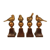 Four Piece Audobon Finial Set