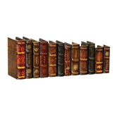 Twelve Piece Leather Bound Book Set
