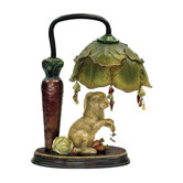 Rabbit under Leaf Table Lamp