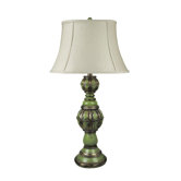 Silver Leaf Candlestick Table Lamp