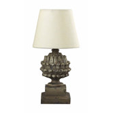 Stone Acorn Table Lamp in Halifax Grey