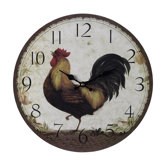 Large Rooster Clock