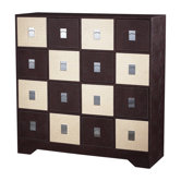 Multi Chest in Chocolate and Cream Faux Croc