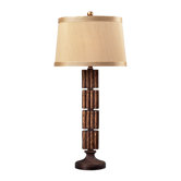 Wood Tone Table Lamp