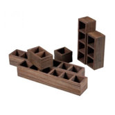 Wooden Post Office Sorting Shelves in Stained Wood