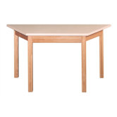 Trapezoid Oak Frame Table