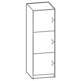 Solid HPL Door Music Storage: 3 Equal Compartments