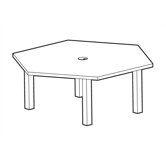 Library 3000 Hexagon Peripheral Stand