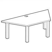 Library 3000 Trapezoid Peripheral Stand
