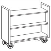 Vision Series Double Faced Book Truck