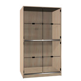 Solid Grill Door Music Storage: 2 Equal Compartments