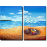 2 Piece 'In the Shade' Canvas Art Set