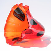 Hand Blown Vase in Burnt Orange