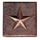 Star 4" x 4" Copper Tile