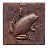 Tree Frog 4" x 4" Copper Tile