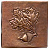 Acorn 4" x 4" Copper Tile