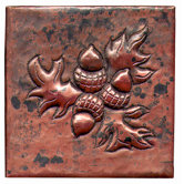Acorn Bushel 4" x 4" Copper Tile
