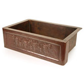 36" x 22" x 10" Tuscan Grape Copper Farmhouse Kitchen Sink