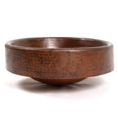 Plain Hammered 3" Apron Copper Vessel Sink