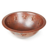 Texas Star Round Copper Undermount Sink