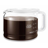 Universal 12 Cup Glass Pause and Serve Coffee Replacement Carafe in White