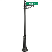 120" Cast Aluminum Pole with Sculpted Base