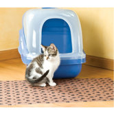 Paw Print Cat Litter Mat