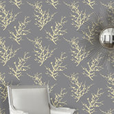 Edie Temporary Wallpaper in Lemon Ash