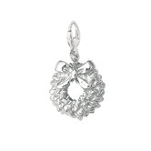 Sterling Silver Christmas Wreath Charm