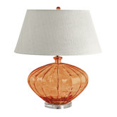Melon Table Lamp in Orange