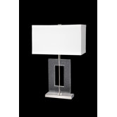 Rectangle Table Lamp in Polished Nickel