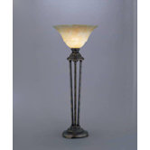 Table Lamp with 14" Amber Marble Glass Shade