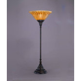 Table Lamp with Tiger Glass Shade