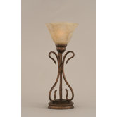 Swan Table Lamp with 7" Italian Marble Glass Shade