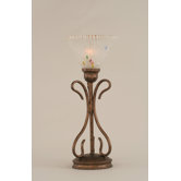 Swan Table Lamp with 7" Frosted Crystal Glass Shade
