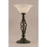 Elegant&eacute; Table Lamp with 10" White Marble Glass
