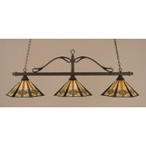 Scroll 3 Light Billiard Pendant