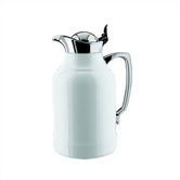 Opal White Lacqured Thermal Carafe with Chrome Plated Trim