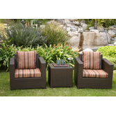 Metro 3 Piece Deep Seating Group with Cushions