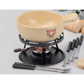 10-tlg K&auml;sefondue-Set "Hirschgeweih"