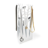 Canopy Jewelry Stand in Chrome and White